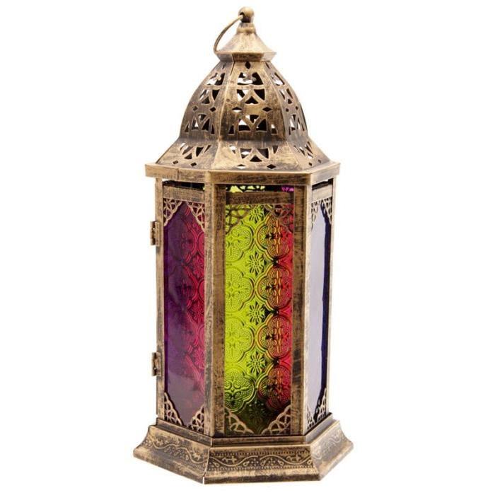 Lanterne marocaine a poser -  37x15x17cm
