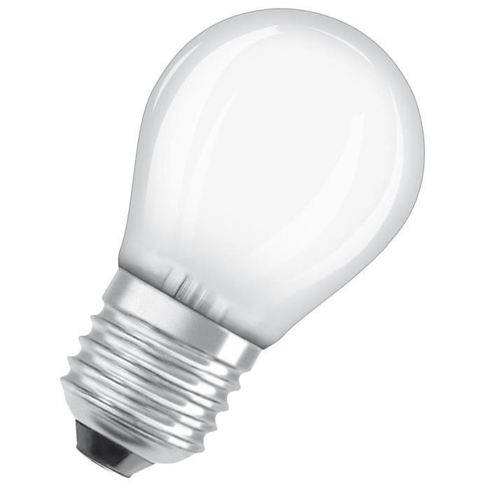 OSRAM Ampoule LED E27 sphérique dépolie 4,5 W équivalent a 40 W blanc chaud dimmable