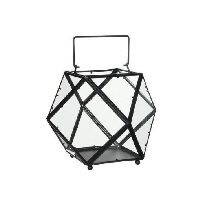 Lois Lanterne - Noir - L 30 x l 30 x H 24cm