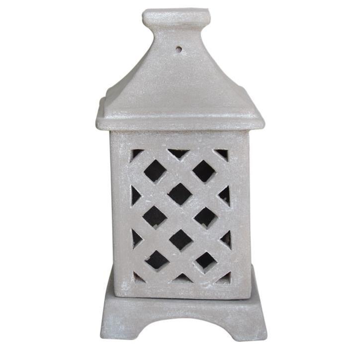 HOMEA Lanterne déco 18xh38 cm terracota