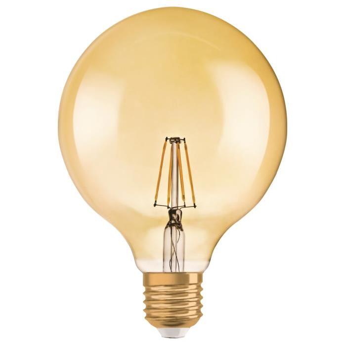 OSRAM Ampoule LED E27 Globe G125 vintage édition 1906 6,5 W équivalent a 51 W blanc chaud dimmable