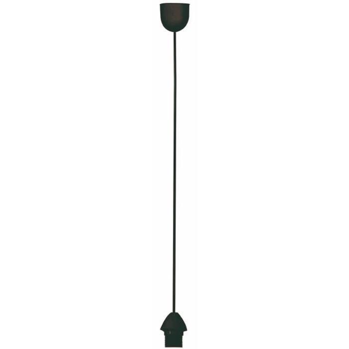 COREP Cordon électrique 80 cm E27 100 W noir