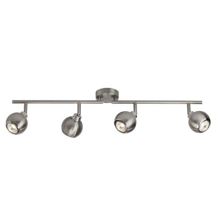 Plafonnier ajustable a 4 lumieres Ina 4xGU10 28W acier et chrome