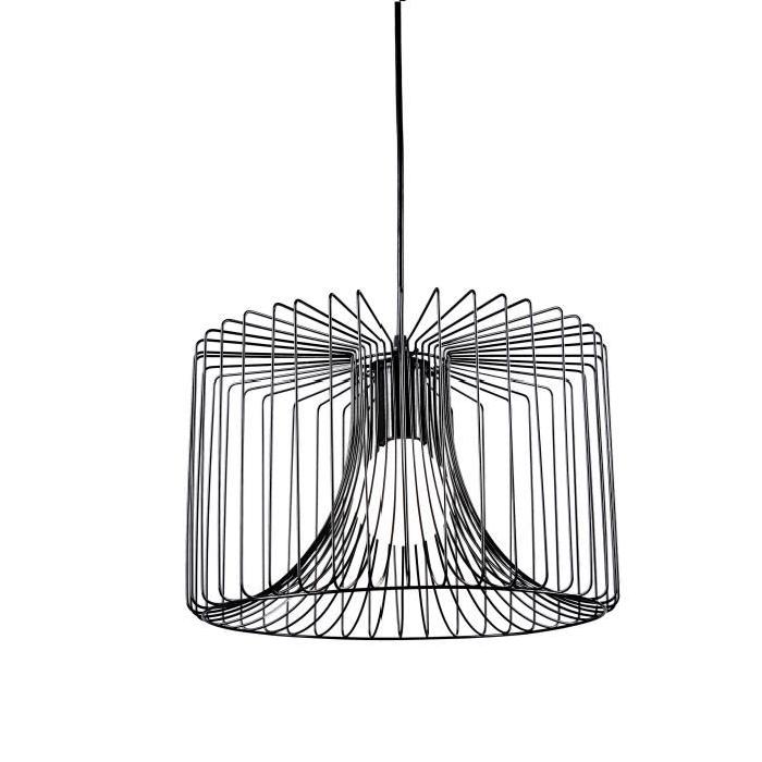 EDELMAN Salomo Lampe suspendue - Corde - Noir - H125 x D35 cm