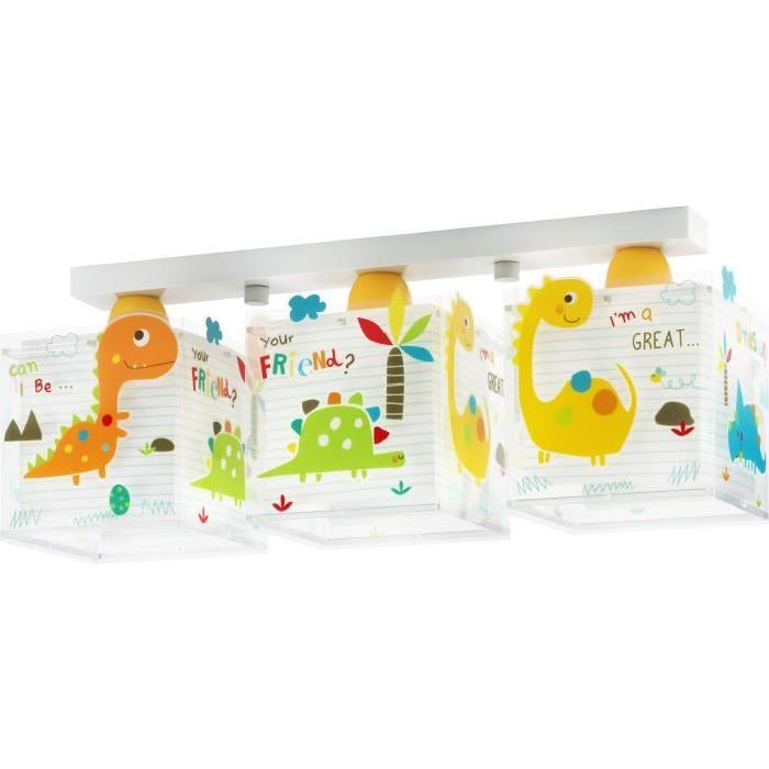 Lampe plafonnier enfant Dino - Orange