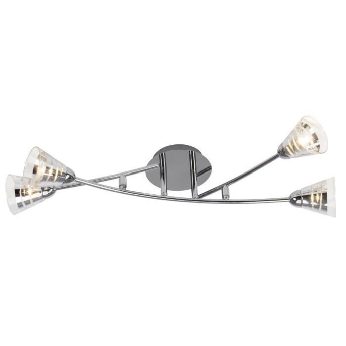 Plafonnier a 4 lumieres Eode G9 32W chrome