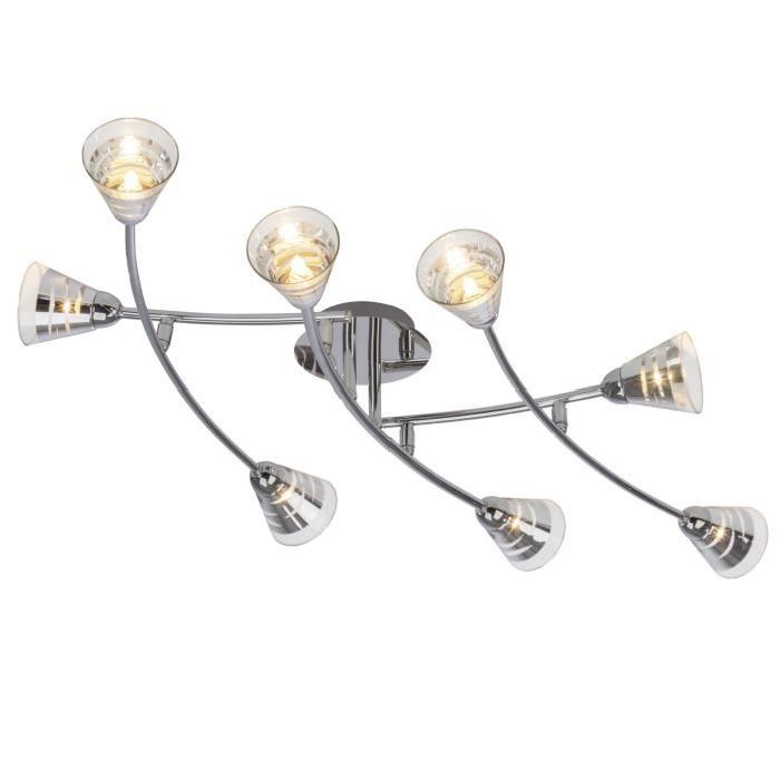 Plafonnier a 8 lumieres Eode G9 32W chrome