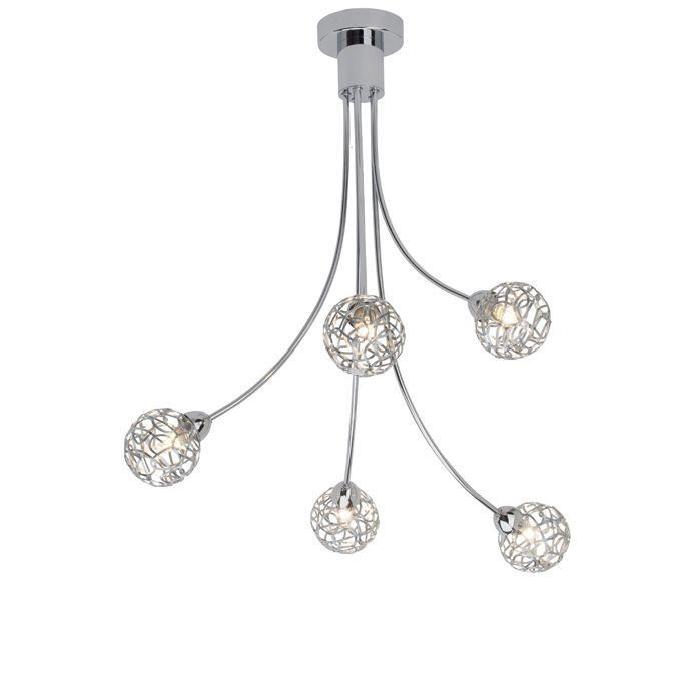 BRILLIANT Plafonnier a 5 lumieres Virgo - Chrome