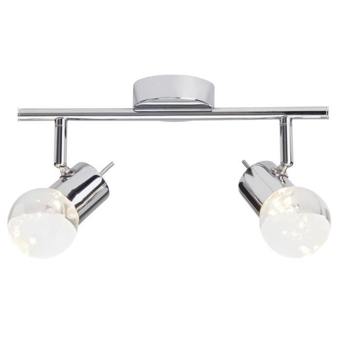 BRILLIANT Plafonnier a 2 lumieres Lastra - Chrome