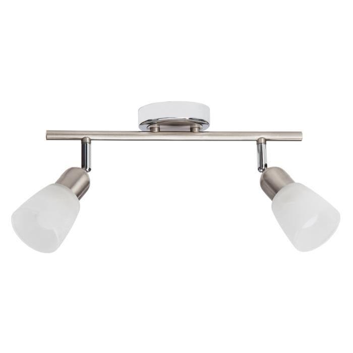 BRILLIANT Plafonnier led a 2 lumieres Bethany - Chrome