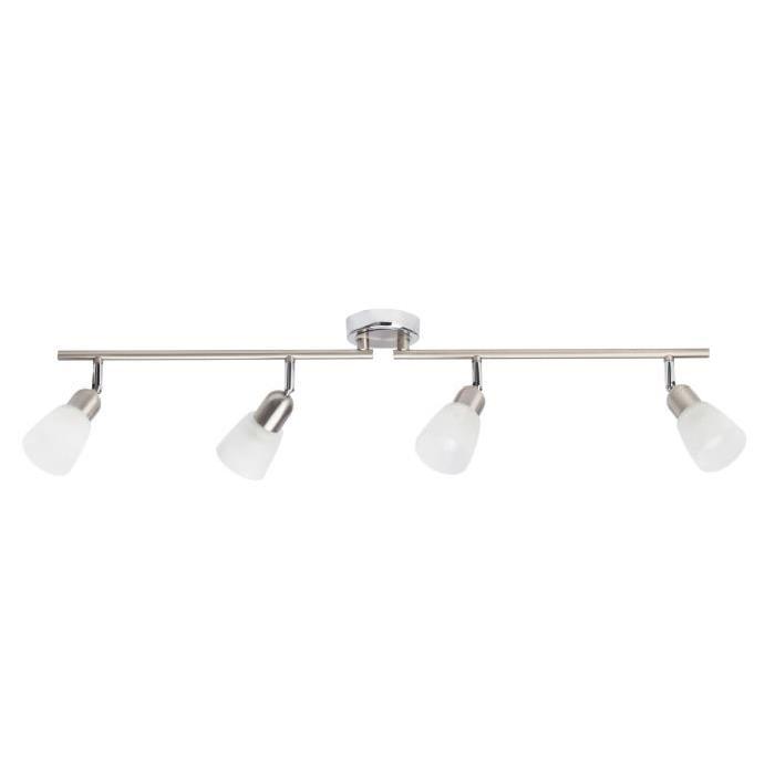 BRILLIANT Plafonnier led a 4 lumieres orientables Bethany - Chrome