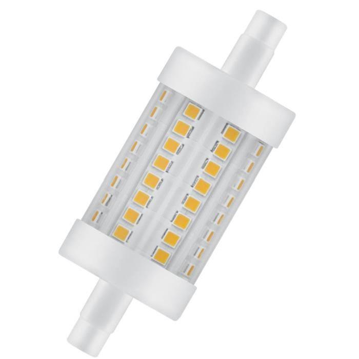 OSRAM Ampoule crayon LED 78 mm R7S 8 W équivalent a 75 W blanc chaud