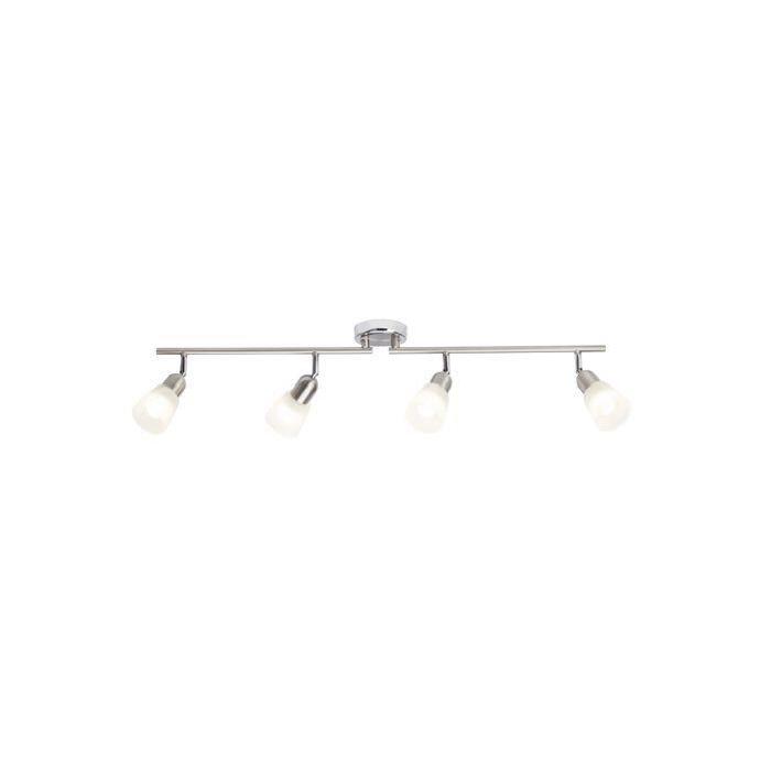 BRILLIANT Plafonnier led a 4 lumieres orientables Bethany - Chrome