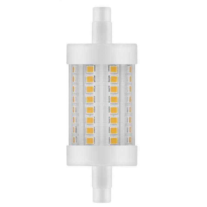 OSRAM Ampoule crayon LED 78 mm R7S 8 W équivalent a 75 W blanc chaud