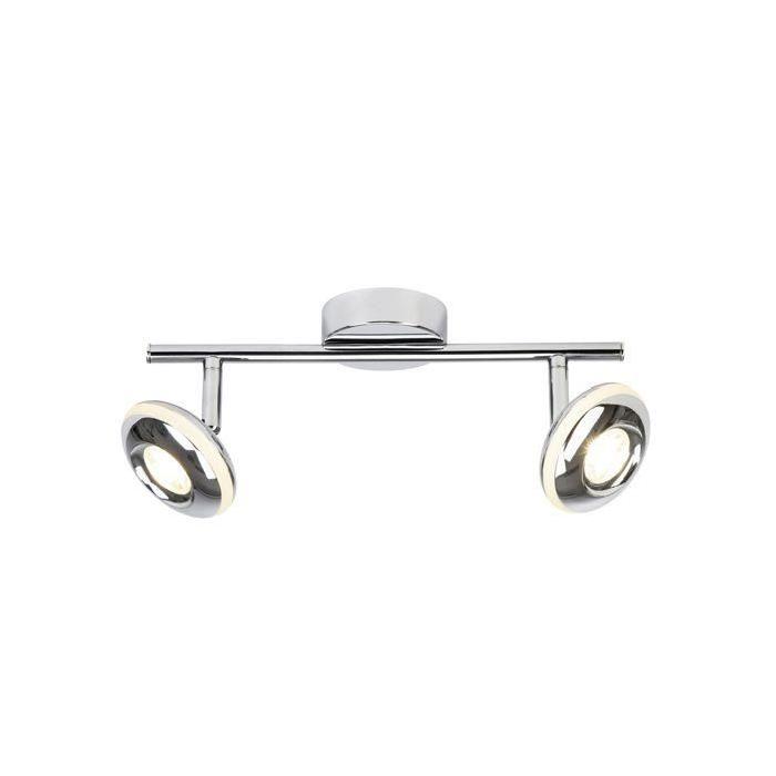 BRILLIANT Plafonnier led a 2 lumieres More - Chrome