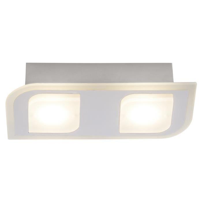 BRILLIANT Plafonnier led ip44 a 2 lumieres Formular - Gris / Blanc