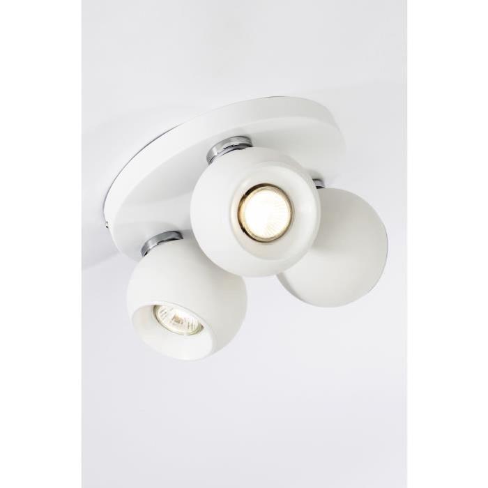 BRILLIANT Plafonnier a 3 lumieres White ball