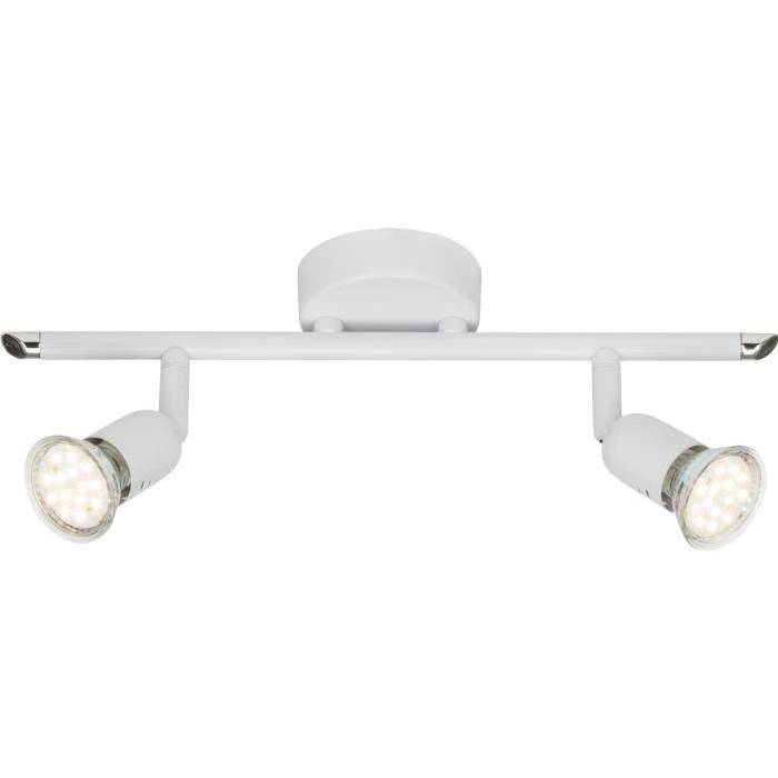 BRILLIANT Plafonnier led a 2 lumieres Loona - Blanc