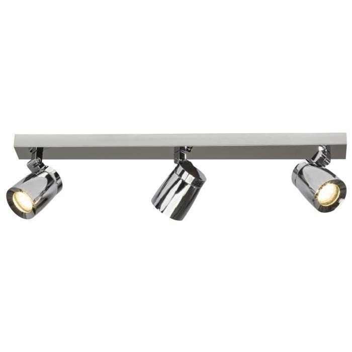 BRILLIANT Plafonnier barre led a 3 lumieres Kimber - Chrome