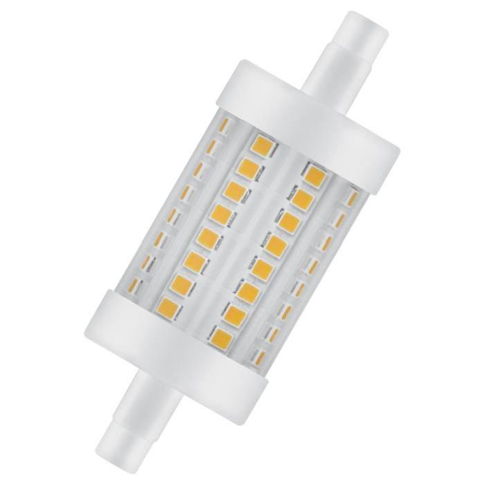 OSRAM Ampoule crayon LED 78 mm R7S 8 W équivalent a 75 W blanc chaud dimmable