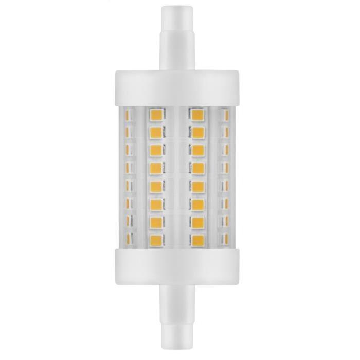 OSRAM Ampoule crayon LED 78 mm R7S 8 W équivalent a 75 W blanc chaud dimmable