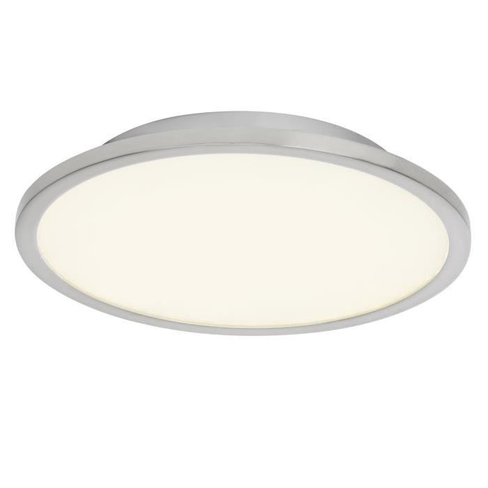 Plafonnier LED Ceres 10W diametre 25 cm acier