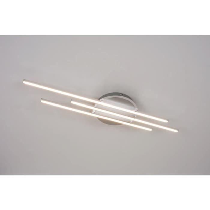 Plafonnier LED 3 lumieres Mirage 72,5 cm 23 W gris