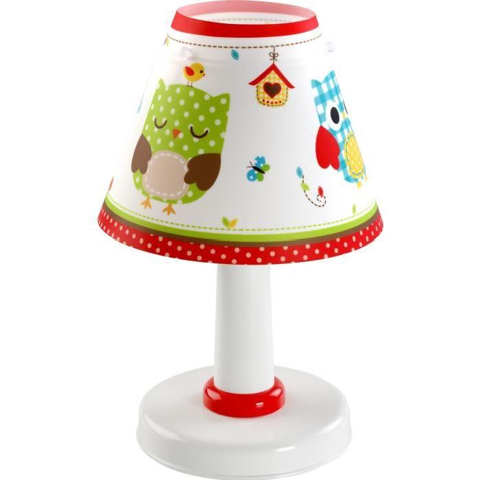 Lampe a poser enfant Owls - Rouge