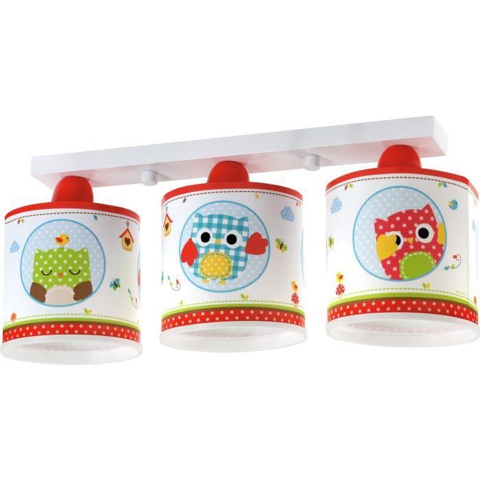 Lampe plafonnier enfant Owls - Rouge