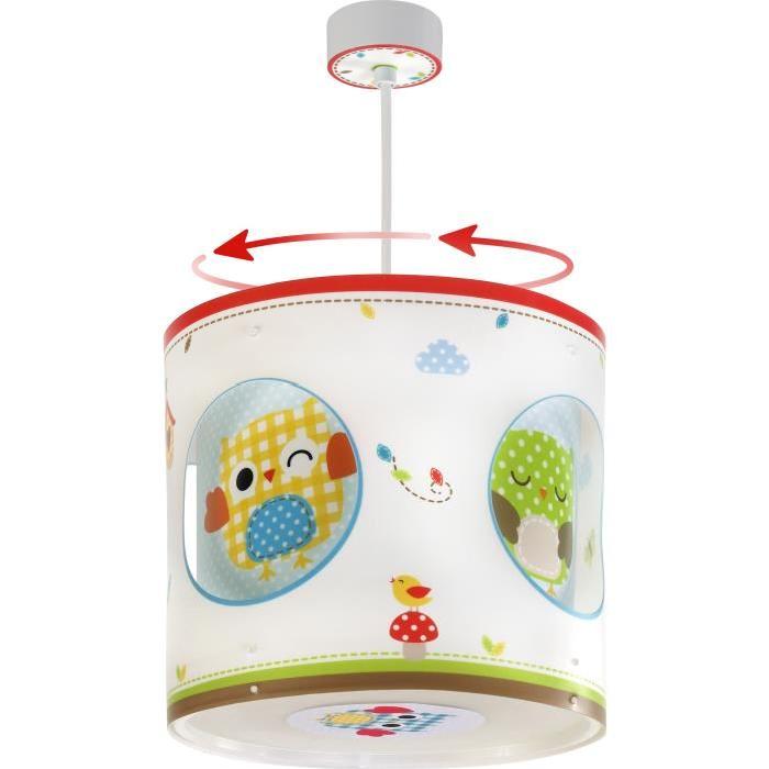 Lustre suspension chambre enfant Owls - Rouge