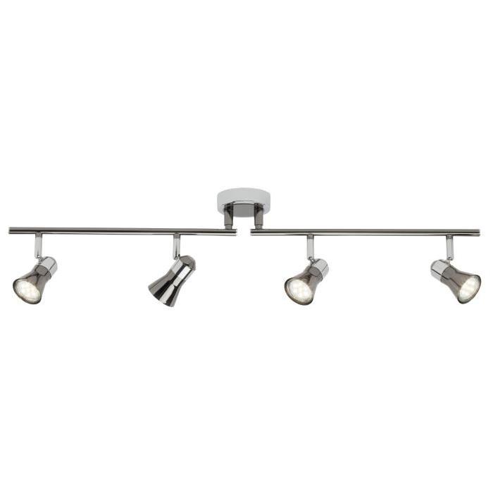 Plafonnier LED a 4 lumieres Jupp 4xGU10 3W chrome et noir