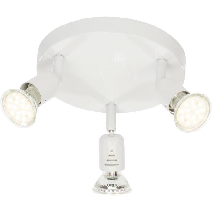 Plafonnier LED a 3 lumieres Loona 3xGU10 3W blanc