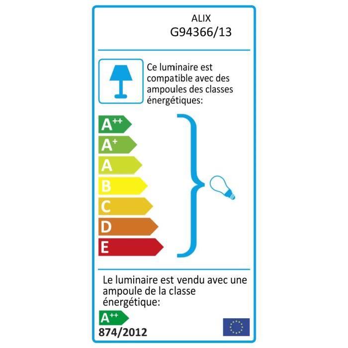 BRILLANT Plafonnier a 2 lumieres cuivre vielli - 33W