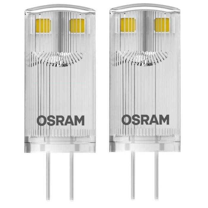 OSRAM Lot de 2 Ampoules capsules LED G4 claires 0,9 W équivalent a 10 W blanc chaud