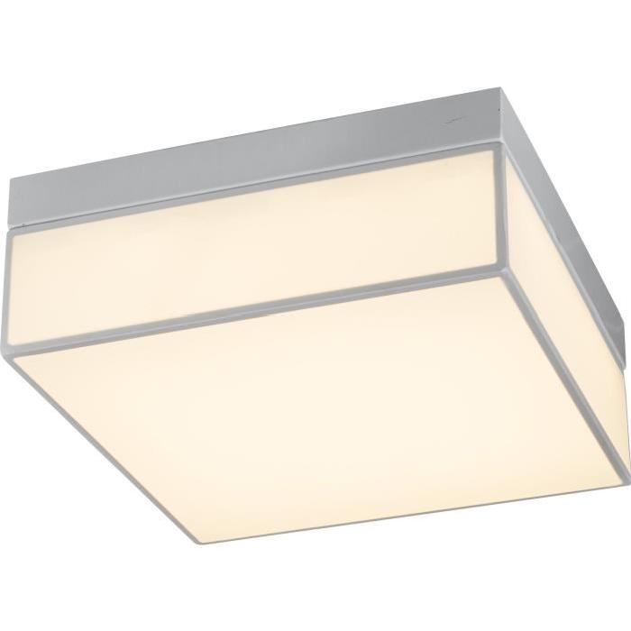 Plafonnier LED en métal 12x30x30cm Blanc