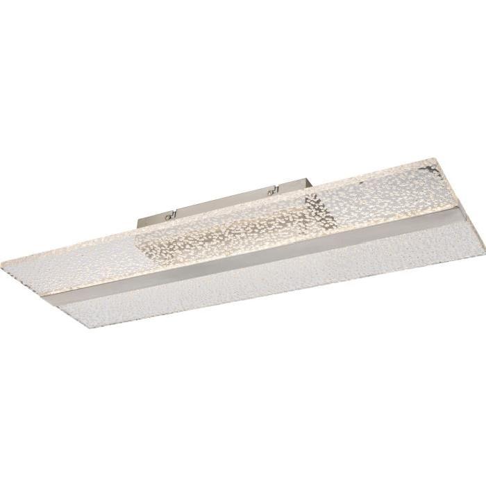 Plafonnier LED en nickel mat 7x20,5x60cm