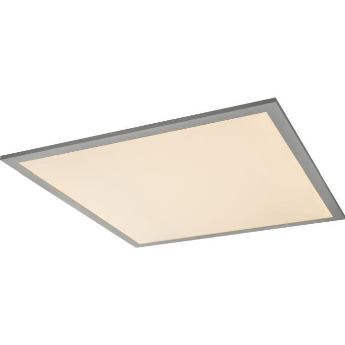 Plafonnier LED en aluminium 5,6x62,5x62,5cm Gris métallisé