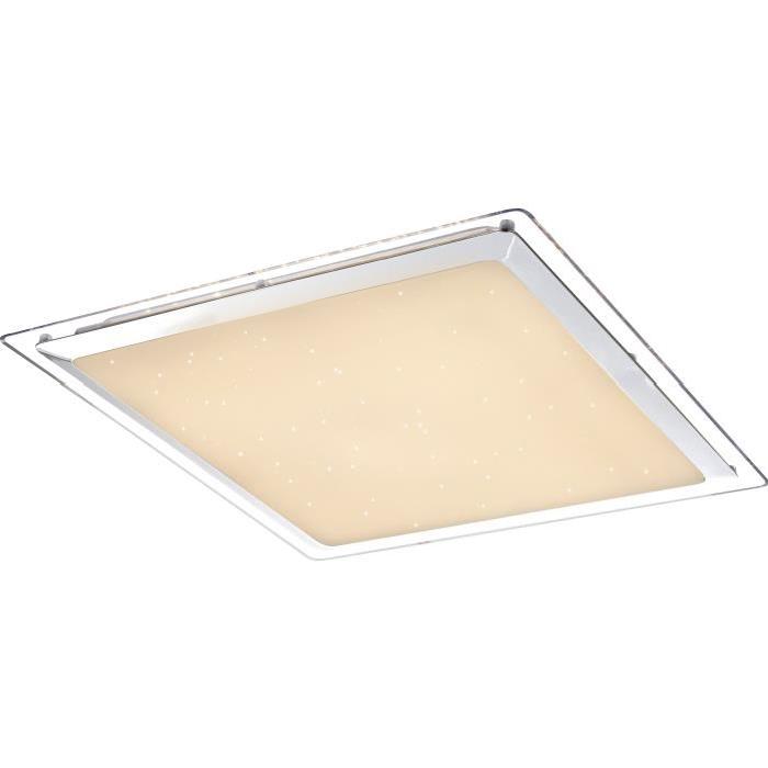 Plafonnier LED en métal 7x44,5x44,5cm Blanc