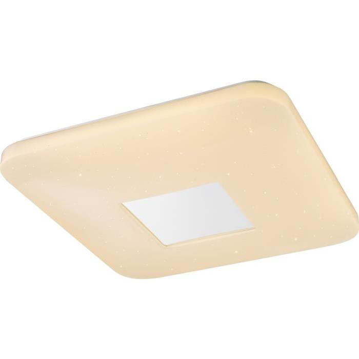 Plafonnier LED en métal 6,5x43,5x43,5cm Blanc