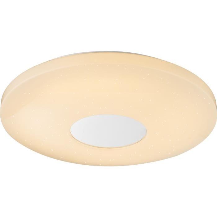 Plafonnier LED en métal 7x44x44cm Blanc