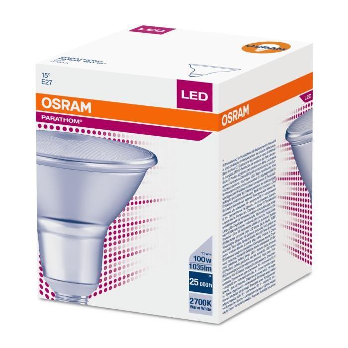 OSRAM Ampoule Spot LED PAR38 E27 11 W équivalent a 100 W blanc chaud