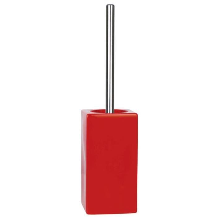 QUADRO Porte balai WC - 45x11,5x11,5cm - Rouge