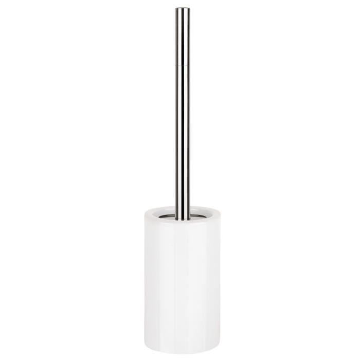 TUBE Porte balai WC Porcelaine - 42x10,5x10,5 cm - Blanc