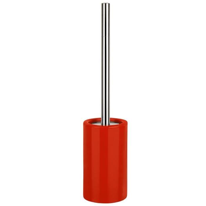 TUBE Porte balai WC Gres - 42x10,5x10,5 cm - Rouge