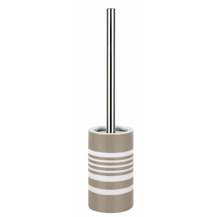 TUBE Porte balai WC Porcelaine - 42x10,5x10,5 cm - Taupe