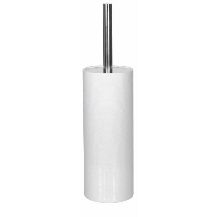 TUBE Porte balai WC Porcelaine - 41,5x11x11 cm - Blanc