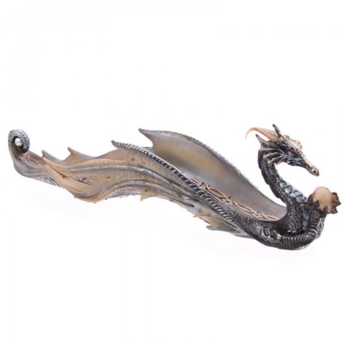 Porte encens Dragon miroitant - 31 cm