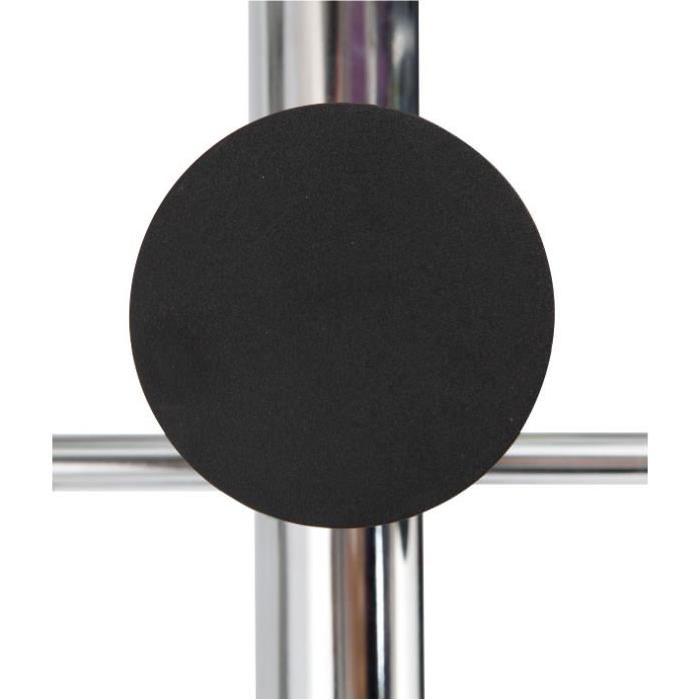 ALBA Portemanteau acier chrome 8 Pateres -Chrome et Noir - Ř 35,5 x H 175 cm Ř tube : 48 mm