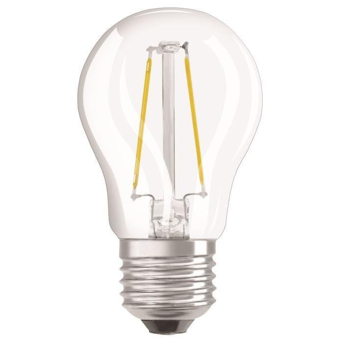 OSRAM Ampoule LED E27 sphérique claire 4,5 W équivalent a 40 W blanc chaud dimmable