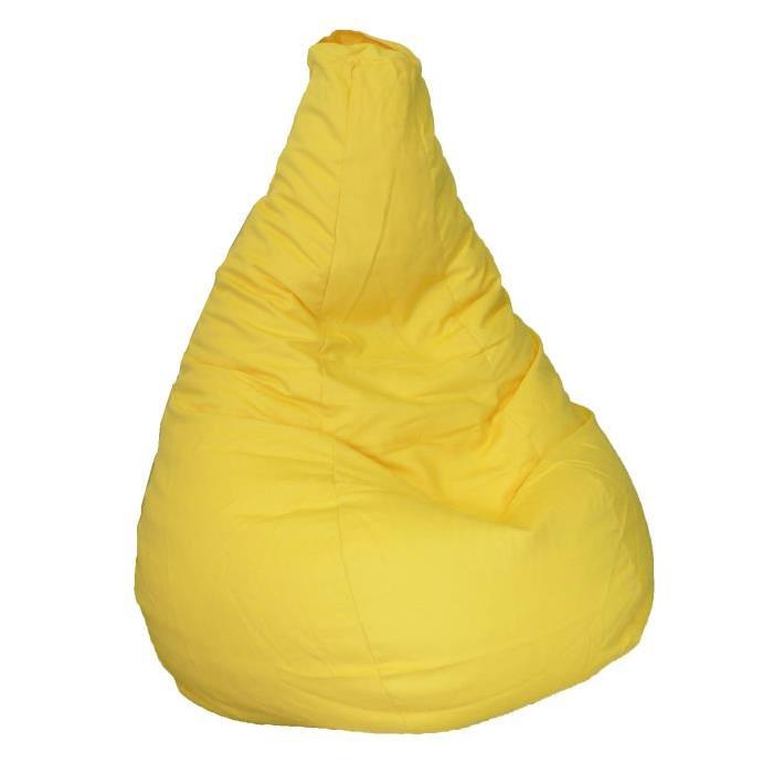 VALENCAY Poire pouf en coton Ř80x120 cm jaune